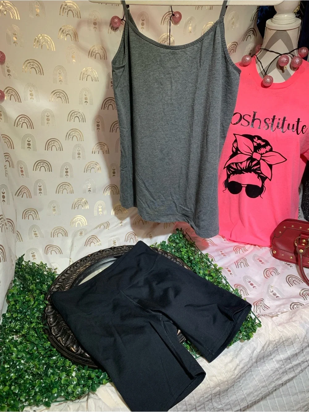 Time and Tru Dark Gray Scoop Neck Tank Top